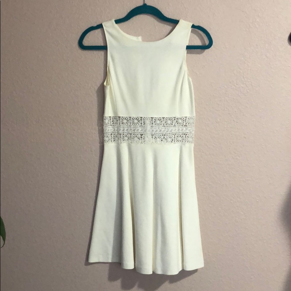 Ivory fit & flare dress